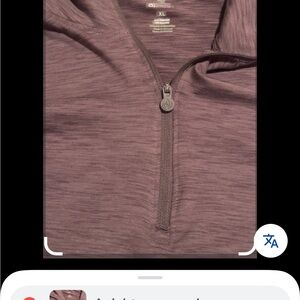 Apana Heathered Mauve Quarter-Zip Pullover